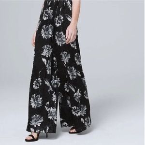 BLACK HOUSE WHITE MARKET women's burnout jumpsuit, floral black, size 4.